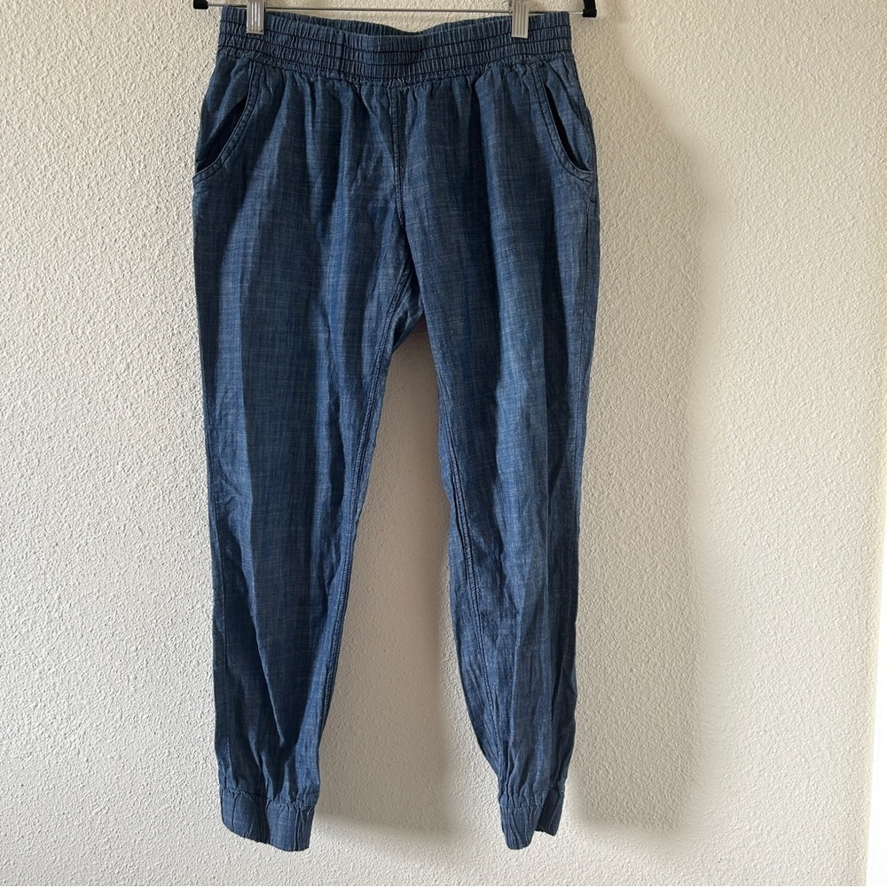 Tinseltown Women’s Chambray Joggers Medium Blue Casual Lounge